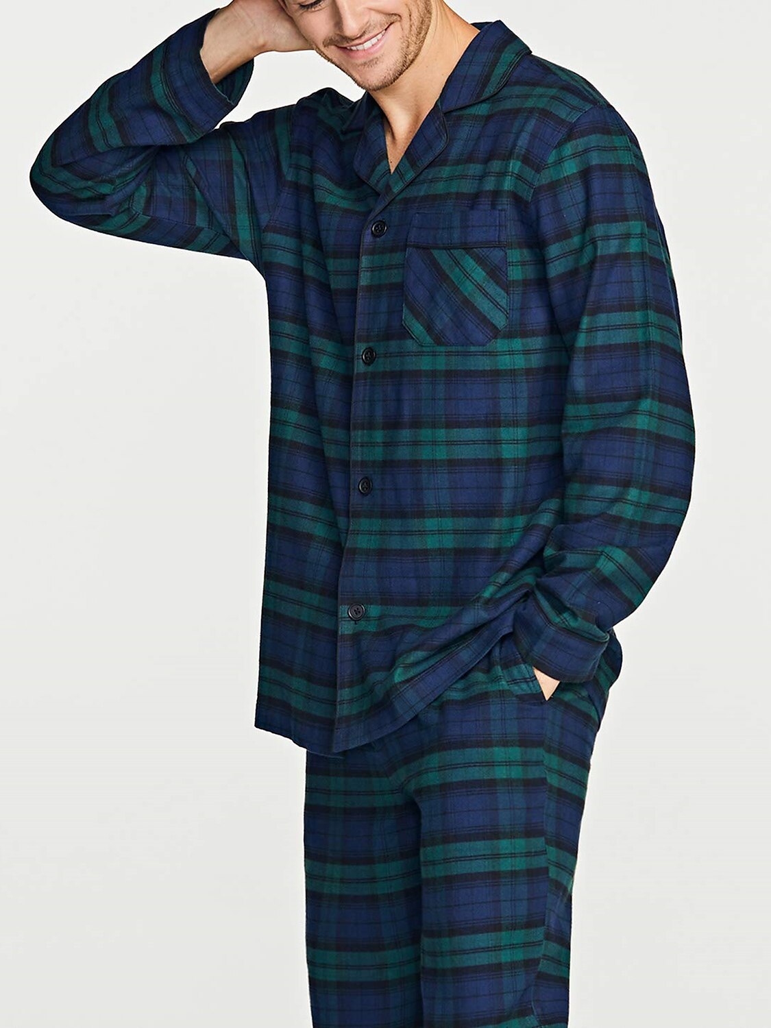 Homens Loungewear Roupa de Dormir Conjunto de Pijama Top e calça de pijama 2 Peças Xadrez à moda Casual Conforto Casa Diário Algodão Conforto Lapela Manga Longa Camisa Social Calça Com Cordão Cintura de 2025 por $30.99 –P19