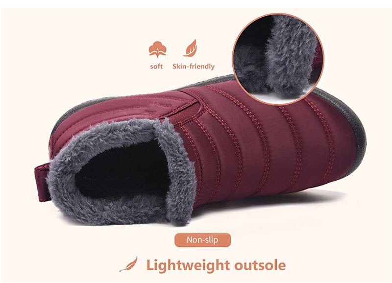 Men's Women's Waterproof Winter Ankle Boots - Warm Fur Lined Slip-On Shoes for Outdoor Activities 2025 - $24.99 –P6