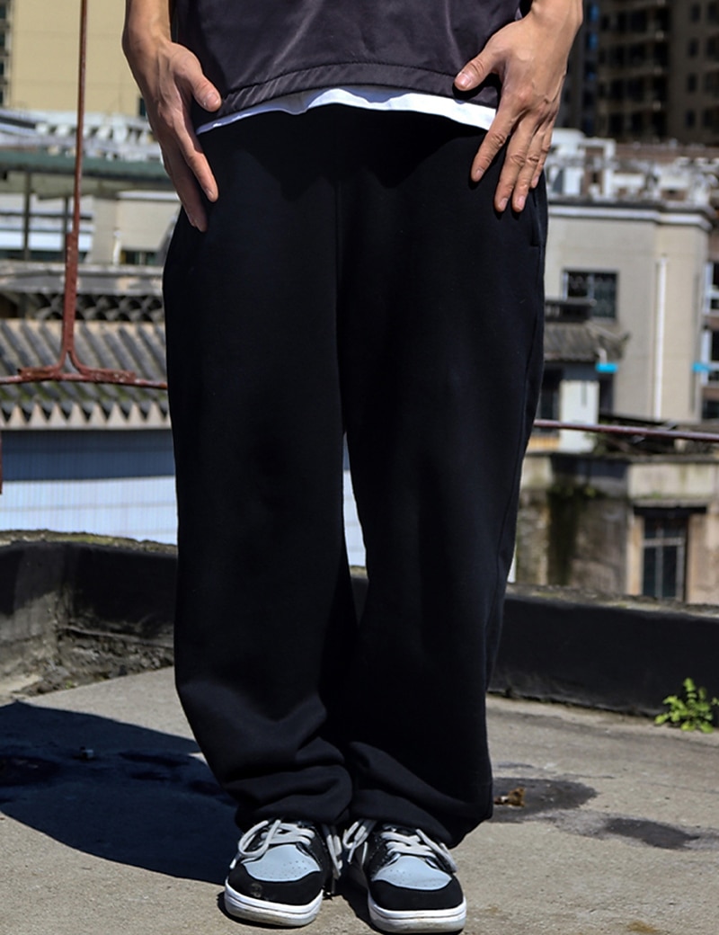 Men's Sweatpants Joggers Trousers Straight Leg Sweatpants Pocket Drawstring Elastic Waist Plain Comfort Breathable Outdoor Daily Going out Fashion Casual Black Navy Blue 2026 - $18.99 –P7