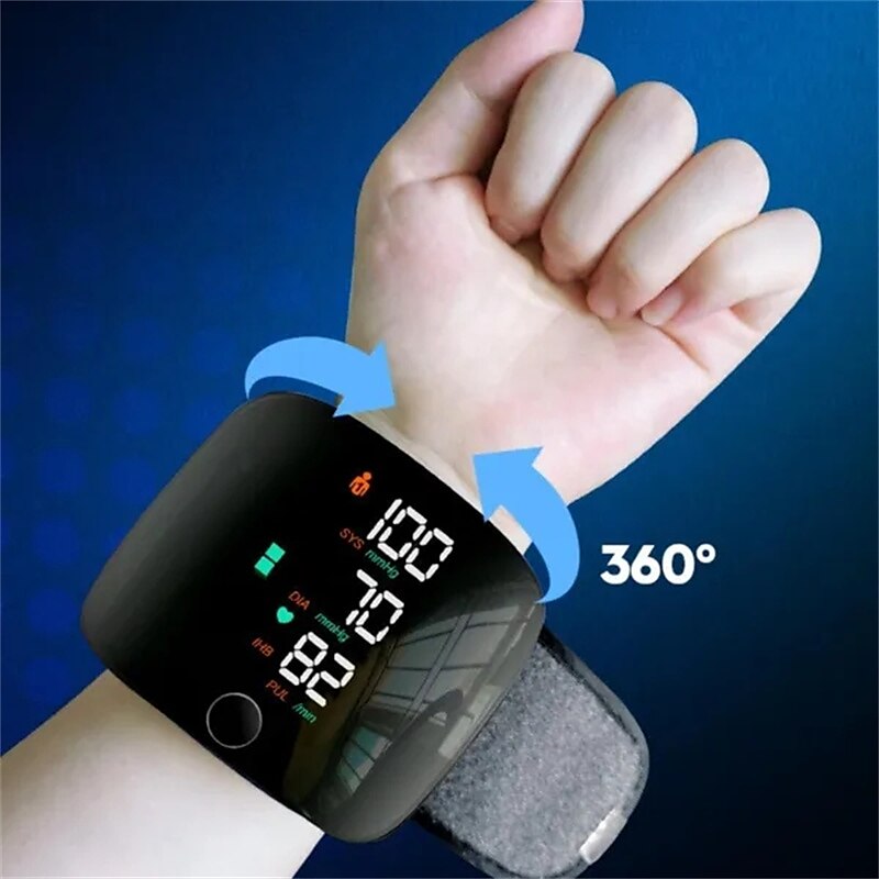 Rechargeable Voice Wrist Blood Pressure Monitor Digital Automatic Heart Rate