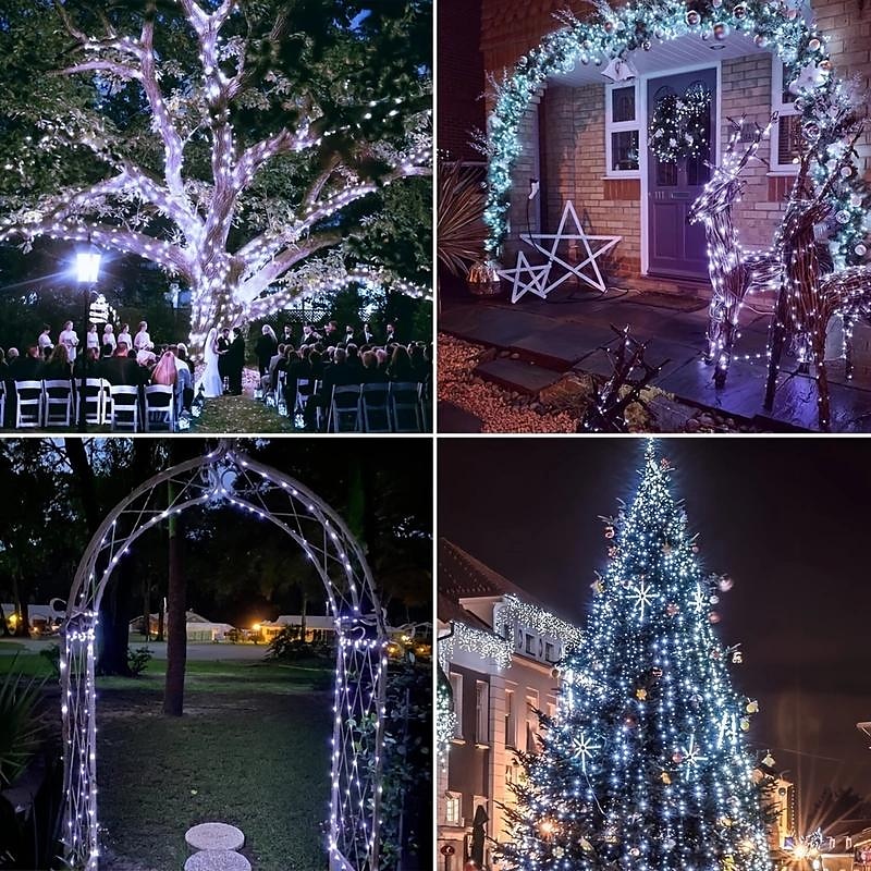 5M 10 m 20 m Světelné řetězy 50/100/200/300 LED diody EL Teplá bílá Chladná bílá Vícebarevné Světla z měděného drátu předvečer Všech svatých Svatba Vánoční dekorace 5 V 2025 - $12.49 –P7