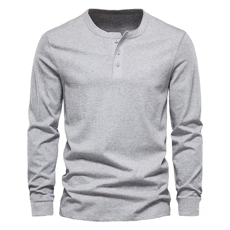 Herr Henleytröja T-shirtkostymer Träningsoverall Tennisskjorta Långärmad Henley Vår & Höst Slät Gymnastik Ledigt 2 st Semester Dagliga kläder Sportkläder Svart Vit Marinblå Topp t-shirt för män 2025 - $45.99 –P6