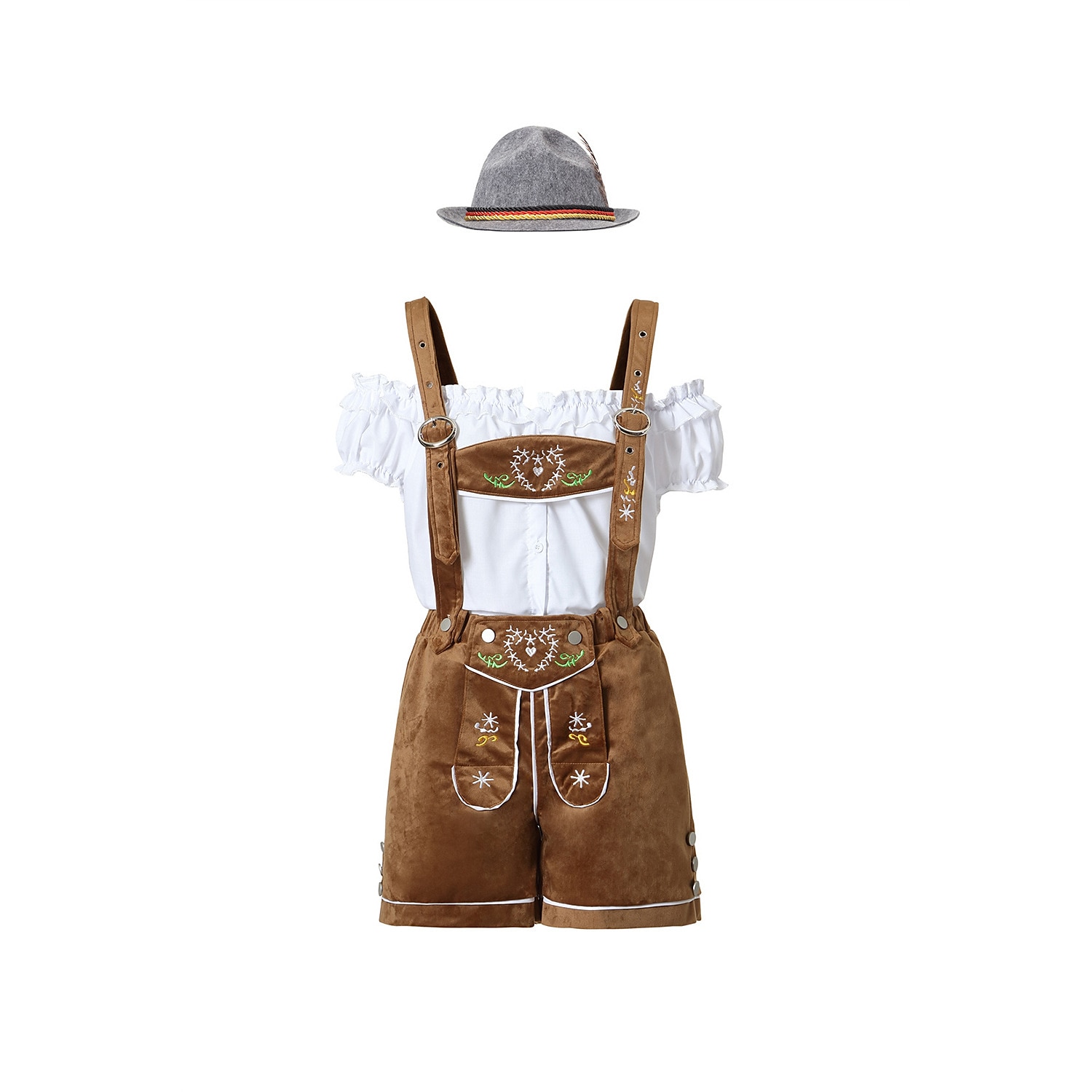 Oktoberfest Blouse / overhemd Lederhosen Alpine Hoed Beiers Bavarian Duits Weiden Dames Doek in traditionele stijl 2025 - $17.49 –P1