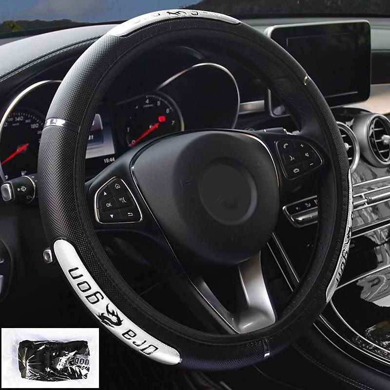 StarFire Reflective Synthetic Leather Steering Wheel-flywheel/China Dragon Design Car Steering Wheel Covers 2025 - $11.99 –P2