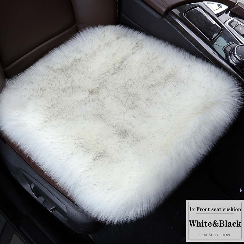 coussin de siège de voiture housses de siège de voiture en fourrure tapis en fausse laine coussin de sièges auto longue peluche tapis de sièges chauds d'hiver coussin chaud universel pour femmes de 2025 ? $49.99 –P4