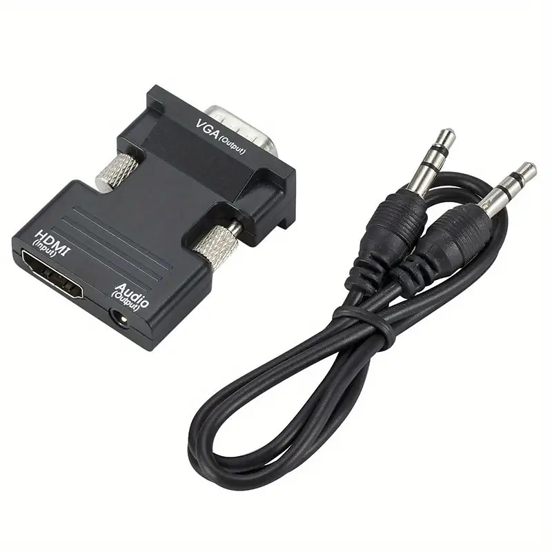 HDMI To VGA Adapter Converter With 3.5mm Audio Input Male VGA To Female HDMI Converter 1080P For Laptop PC Monitor Projector HDTV Chromebook Xbox 2025 - $9.99 –P2