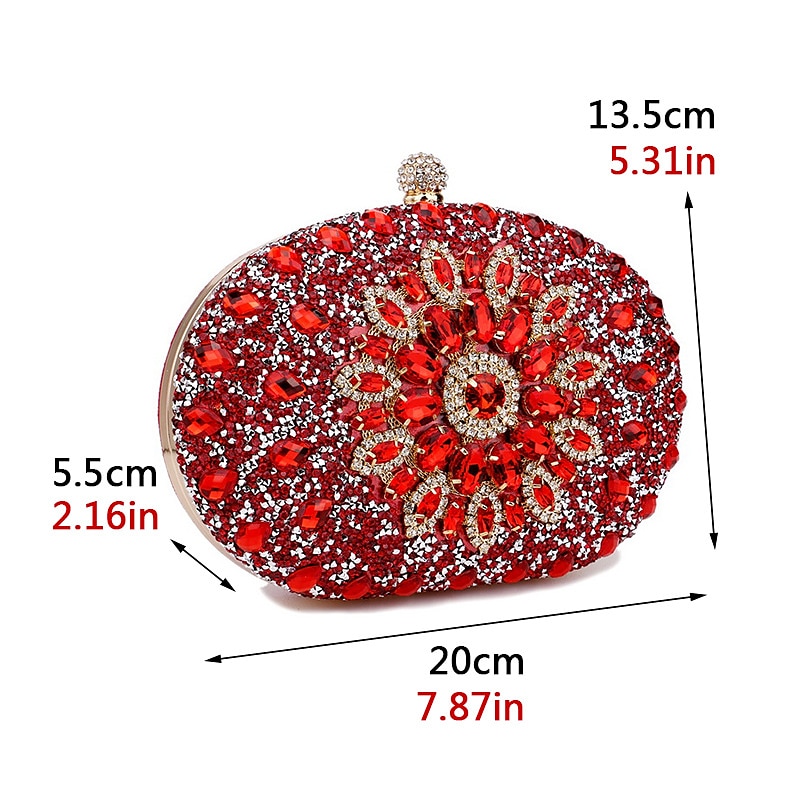 bolsa de noite de cristal azul de luxo feminina – bolsa de strass com alça para casamentos, festas e eventos formais de 2025 por $32.99 –P5