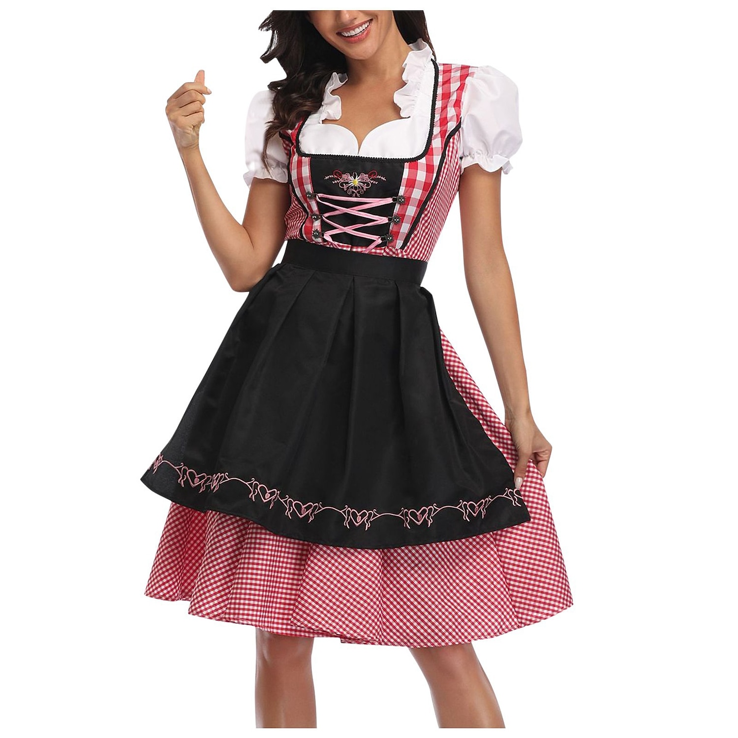 Oktoberfest Vestidos Dirndl Trachtenkleader Oktoberfest / Cerveja Empregada Bávaro Alemão Munique prados Mulheres Pano de Estilo Tradicional Blusa Vestido Avental (70 cm) de 2026 por $54.99 –P4