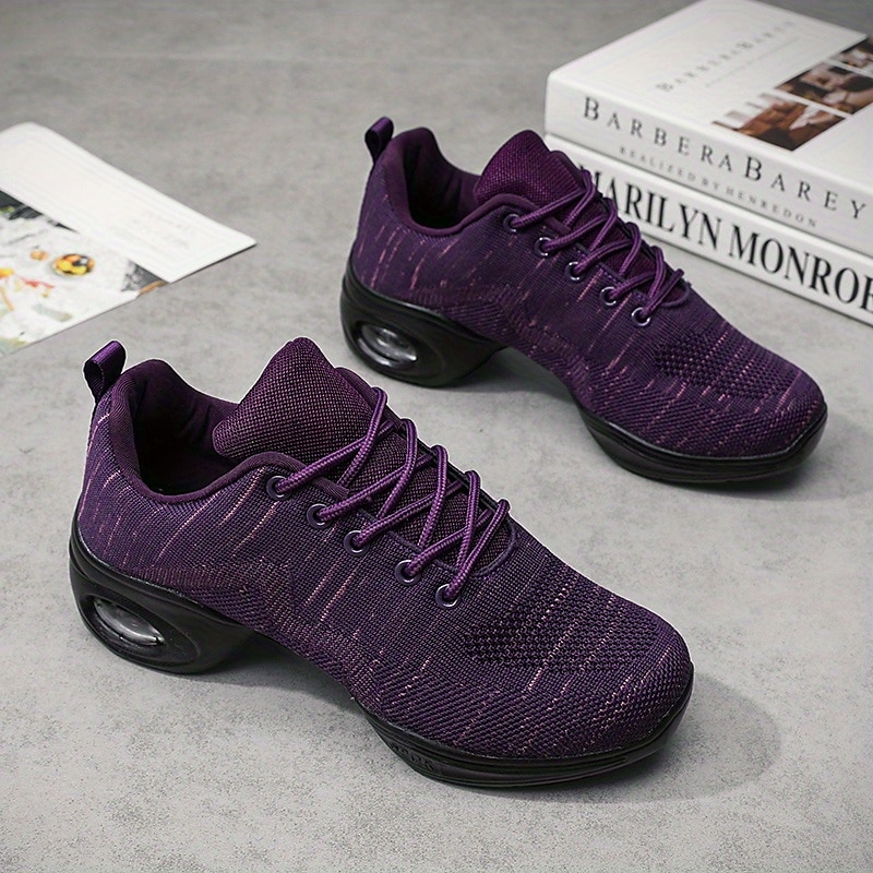 tênis de dança de malha leve femininos – sapatos de jazz respiráveis com cadarço para fitness, zumba e dança hip-hop de 2025 por $34.99 –P14