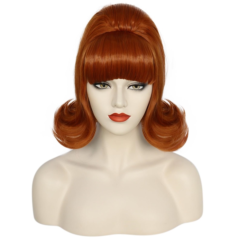 Parrucca Ginger per Donne Parrucca Corto a Flip Anni '60 Parrucca Beehive Sintetica Costume di Carnevale Parrucche di Halloween del 2026 a $21.99 –P11