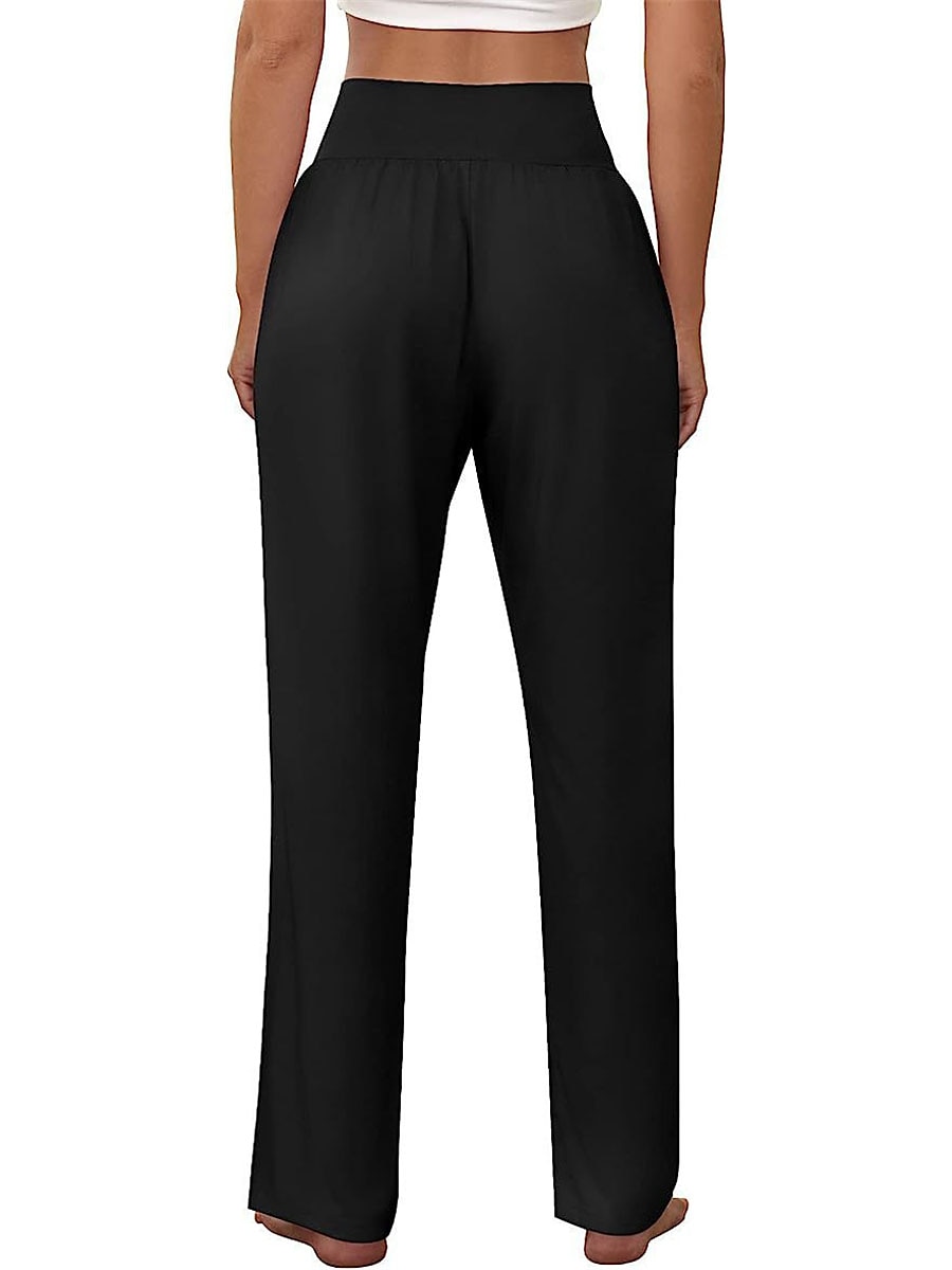 Damen Chinesisch Chino Hosen Hose Aktiv Einfach Brautkleider schlicht In voller Länge Mittlere Taillenlinie Glatt Tasche Elastische Taille Atmungsaktivität Weich Komfortabel Mikro-elastisch Yoga 2025 - $20.99 –P3