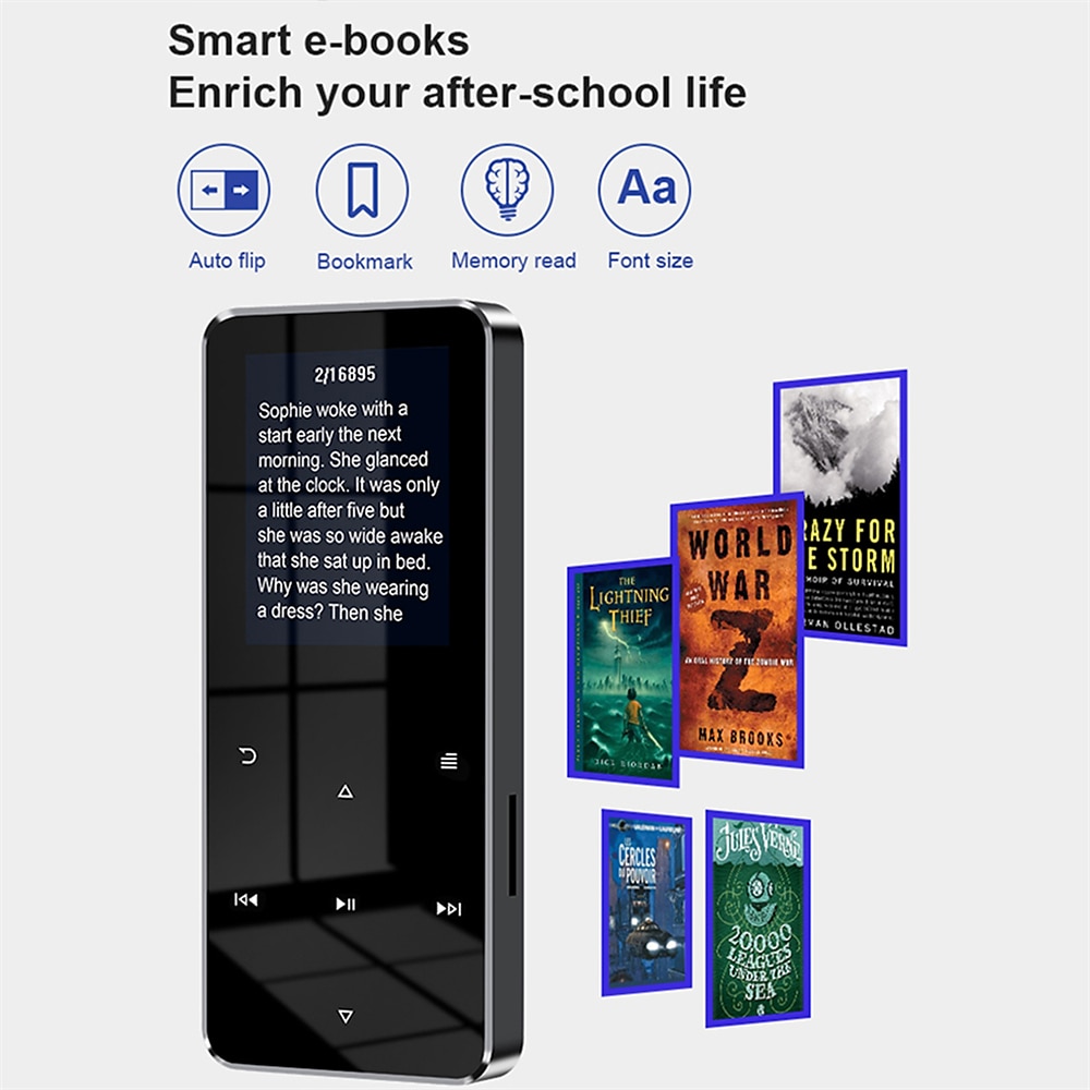 Q8 Met Bluetooth 5.0 MP3 Speler Full 1.8 inch Touch Screen 4GB 8GB 16GB 32GB MP4 Player Muziekspeler Met Ingebouwde Speaker Fm Radio Recorder 2025 - $34.99 –P17