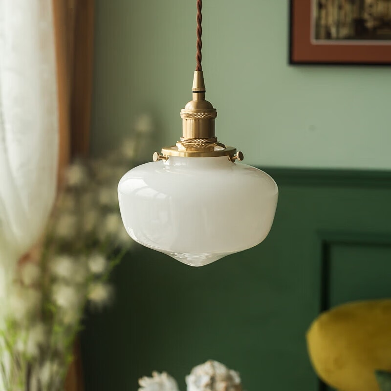 lampade a sospensione a led lampade a sospensione per soffitto lampade a sospensione in ottone vetro paralume lampadari per sala da pranzo decorazione soggiorno di lusso 110-240v del 2025 a $130.99 –P3