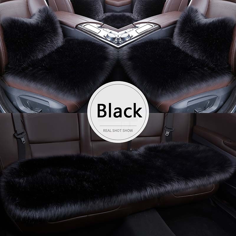 Auto Zitkussen Vacht Hoezen Fiber Faux Wol Mat Lange Plush Universele Vrouwen Warme Auto Zitkussen Winter 2025 - $49.99 –P10