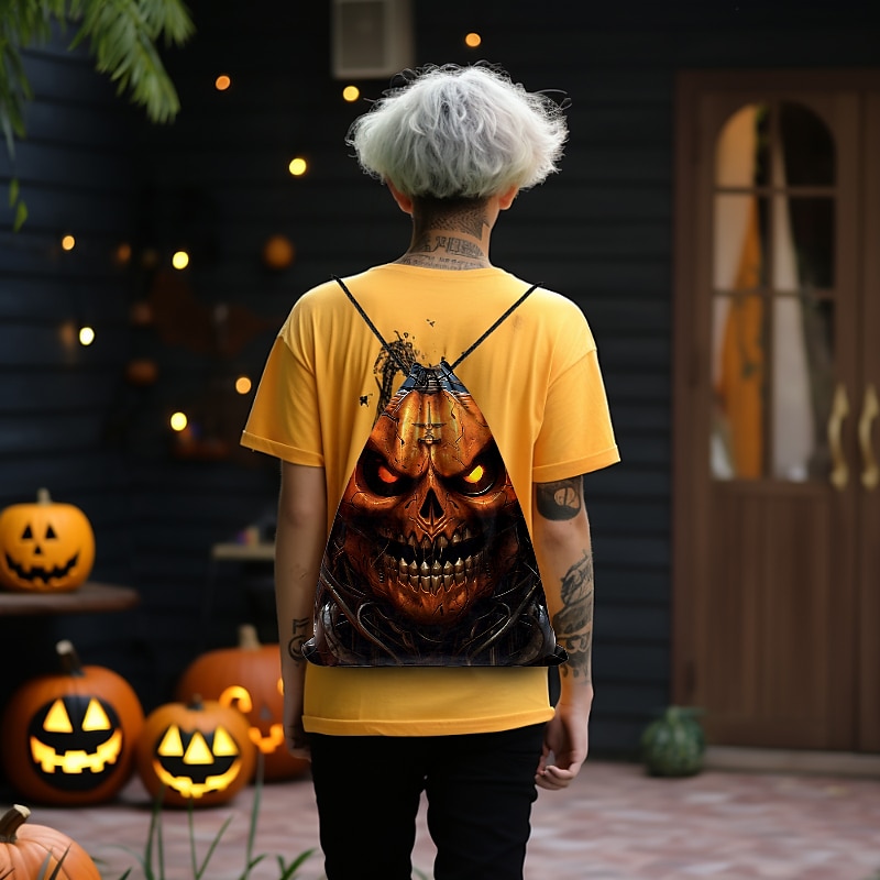 Men's Boys Backpack 3D Print Mini Backpack Drawstring Bag Outdoor Halloween Character Polyester Large Capacity Lightweight Durable Print Red 2025 - $11.99 –P1