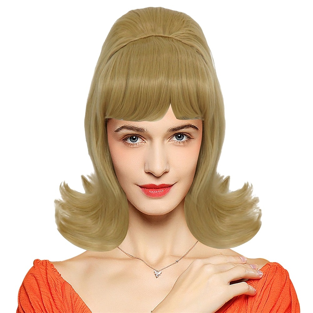 Parrucca Ginger per Donne Parrucca Corto a Flip Anni '60 Parrucca Beehive Sintetica Costume di Carnevale Parrucche di Halloween del 2026 a $21.99 –P1