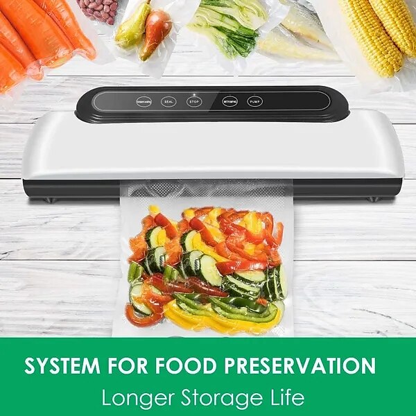 Vacuum Sealer Machine Automatic Food Sealer for Food Savers w/Starter Kit Led Indicator Lights Easy to Clean Dry & Moist Food Modes 2025 - $55.99 –P2