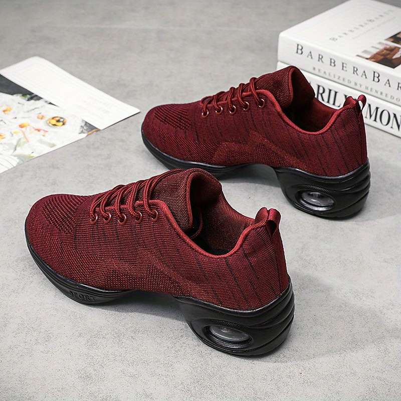 tênis de dança de malha leve femininos – sapatos de jazz respiráveis com cadarço para fitness, zumba e dança hip-hop de 2025 por $34.99 –P11