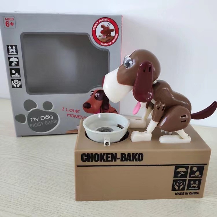 hebzuchtige hond eet geld hond bespaart geld busje puppy speelgoed munt hond kinderen elektrische voorraadbus bespaart geld busje eet geld 2025 - $23.99 –P4