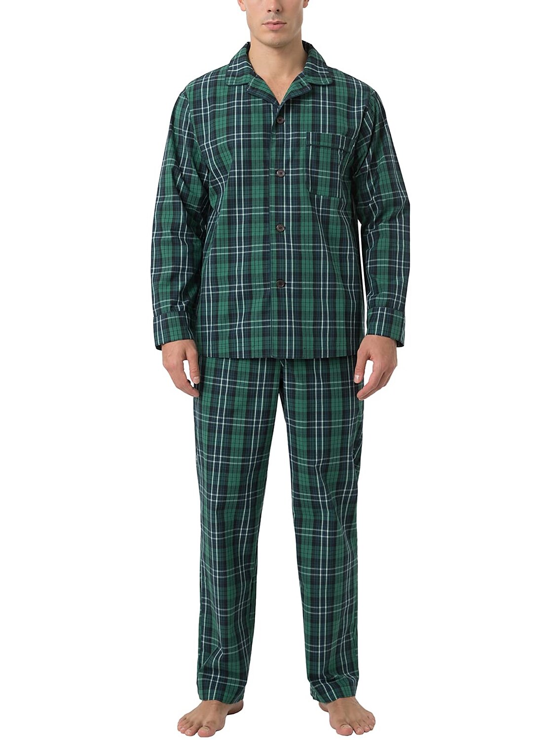 Per uomo loungewear Pigiami Set pigiama Top e pantalone del pigiama 2 pezzi A quadri Moda Informale Comoda Interni Giornaliero Cotone Comfort Bavero Manica lunga Camicia Pantalone A cordoncino Vita del 2025 a $16.39 –P3
