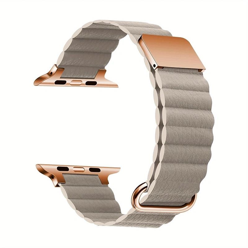 Συμβατό με Ζάντα ρολογιού Apple Watch 38mm 40mm 41mm 42mm 44mm 45mm 49mm Μεταλλικό κούμπωμα Γυναίκες άνδρες Δέρμα Ανταλλακτικό λουράκι ρολογιού για iwatch Ultra 2 Series 9 8 7 SE 6 5 4 3 2 1 2025 - $21.99 –P15
