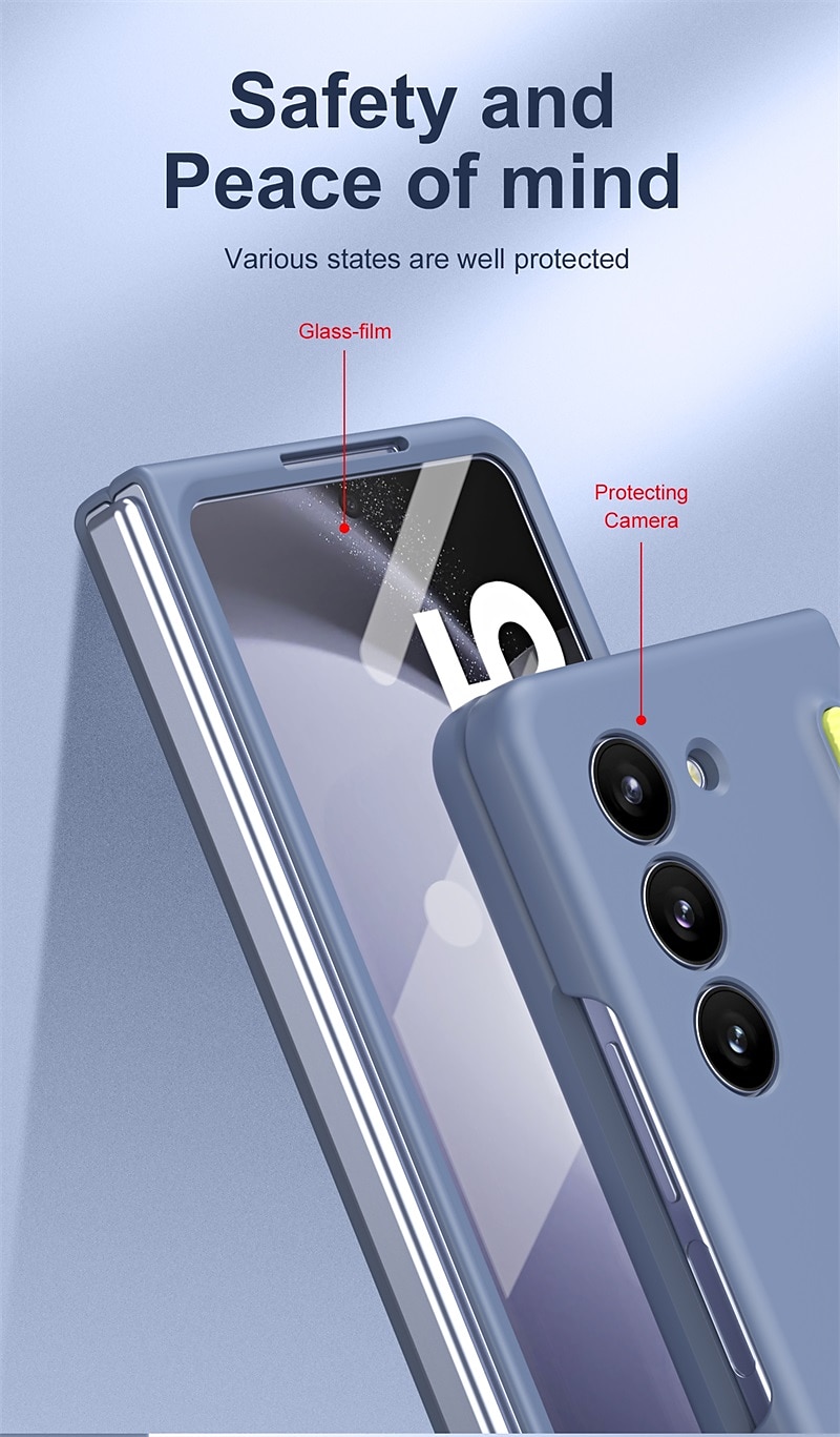 Phone Case For Samsung Galaxy Z Fold 6 Z Fold 5 Z Fold 4 Z Fold 3 Back Cover with Screen Protector Pencil Holder Full Body Protective PC 2025 - $31.99 –P9