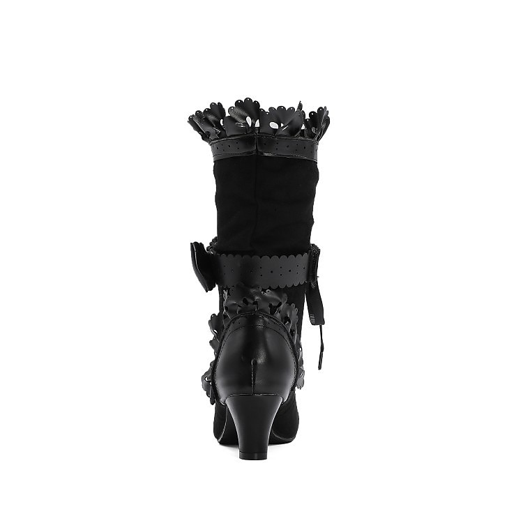 Mujer Botas Zapatos de Navidad Bullock Zapatos Tallas Grandes Exterior Navidad Diario Color sólido Botines Botines Invierno Encaje Tacón de gatito Dedo redondo Elegante Casual Minimalismo Zapatos de 2025 - $59.99 –P28
