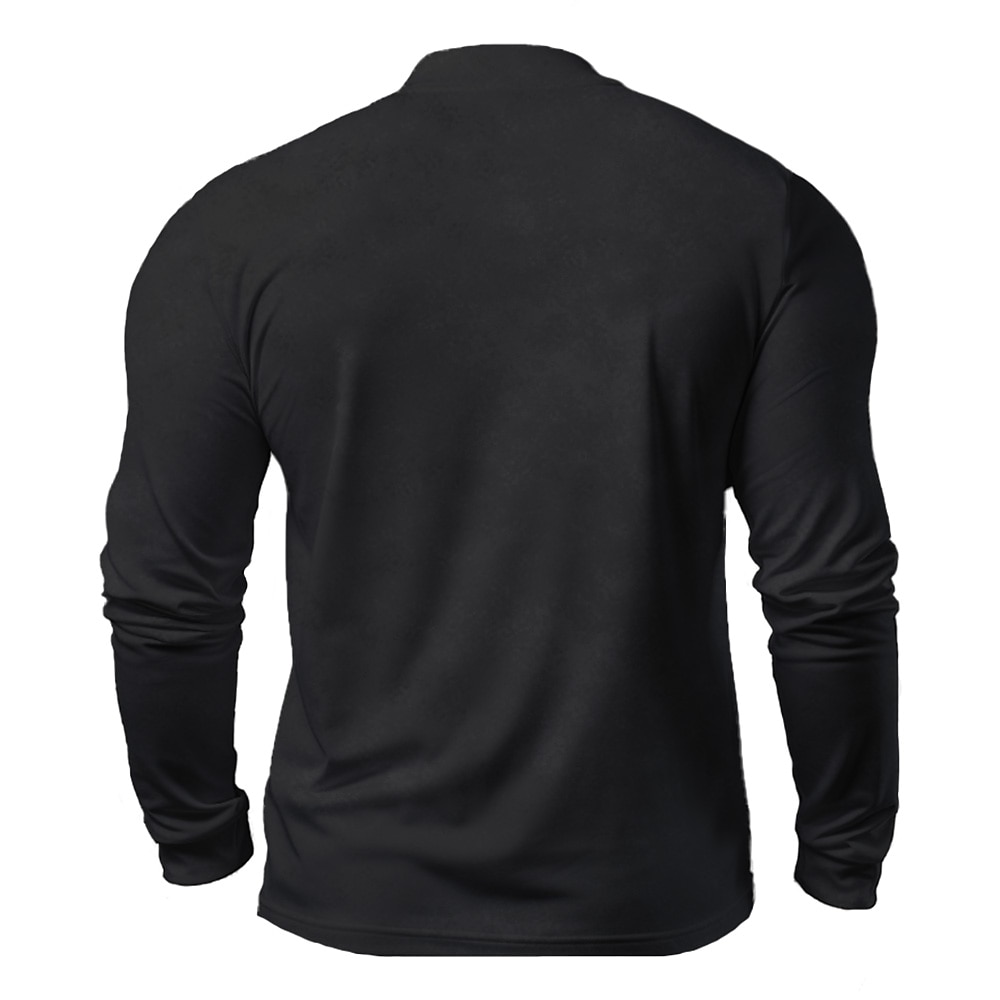 Herr Rolig Pikétröjor med dragkedja Golftröja Långärmad Polotröjor Skjortor med krage Vintage Ledigt Streetwear Festivalkläder Festkläder 3D-utskrift Quarter Zip Polo Svart Marinblå Mörkgrön 2025 - $23.99 –P2