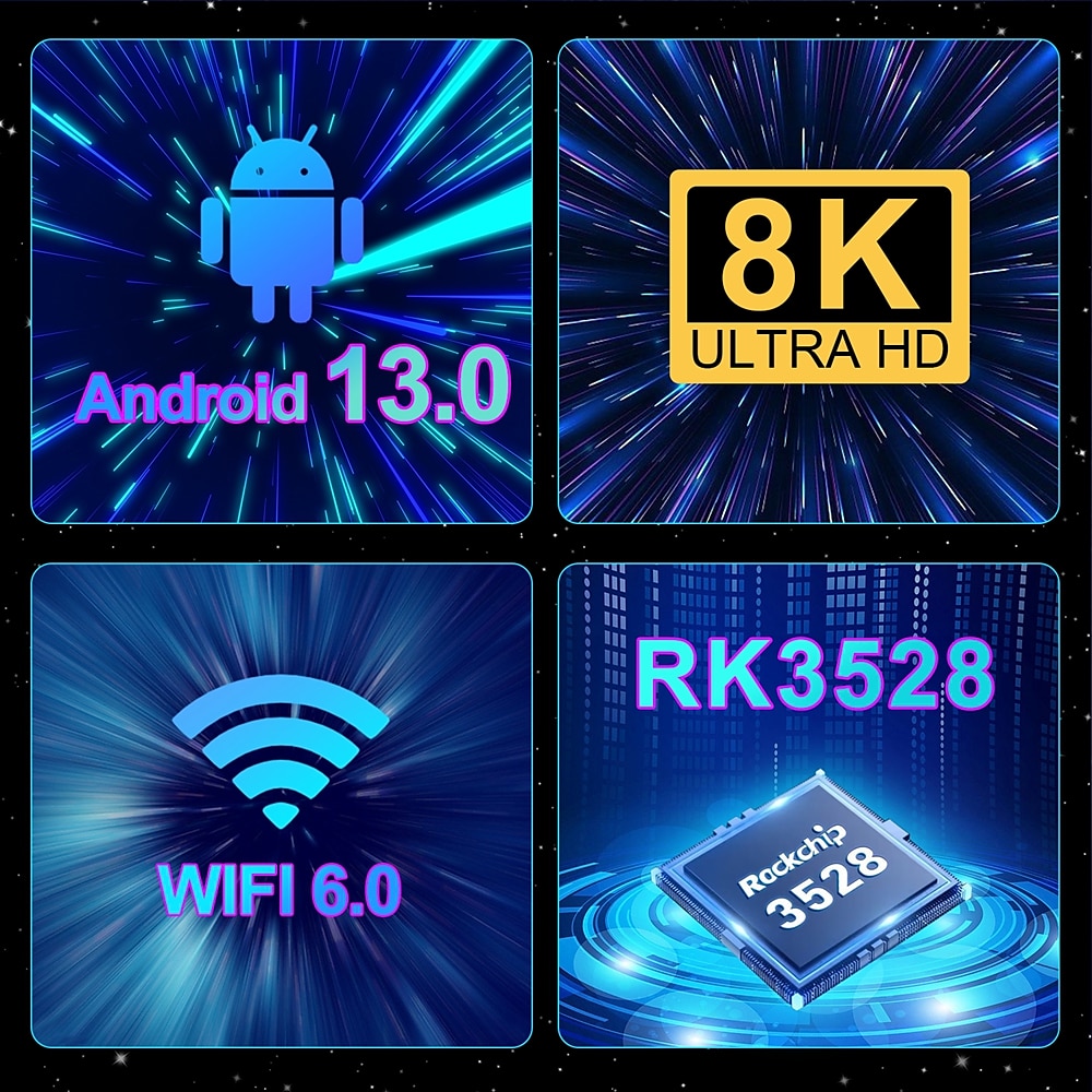 G96 MAX A13 Smart TV Box Android 13 Rockchip RK3528 8K 2.4G/5G WiFi BT5.0 Media Player 2GB 4GB 32GB 64GB ROM Youtube Set Top Box 2025 - $72.99 –P5