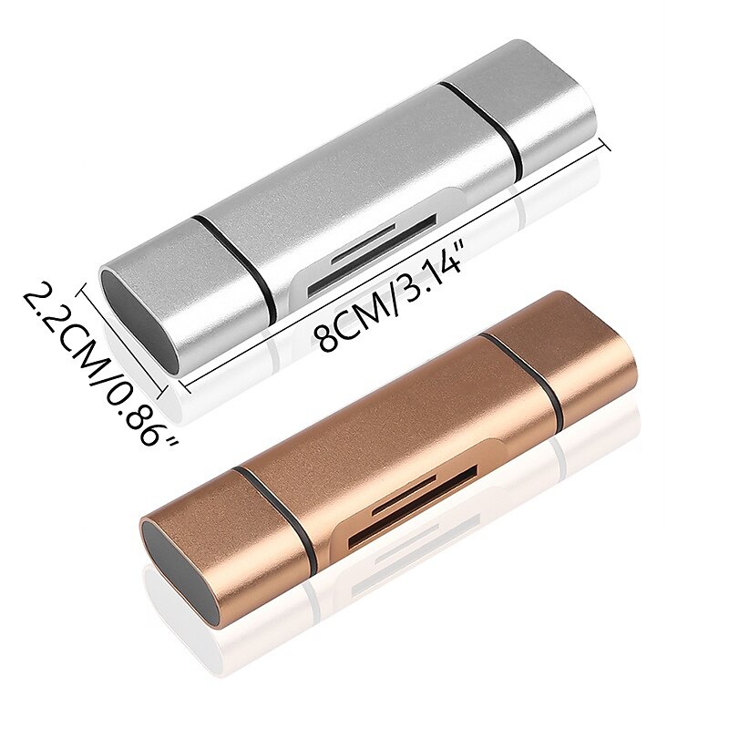 High-speed 3 In 1 Android Camera Laptop Computer SD USB Aluminum Alloy Micro USB TF OTG Type-c Cardreader Adapter Extended Card Reader 2025 - $14.99 –P7