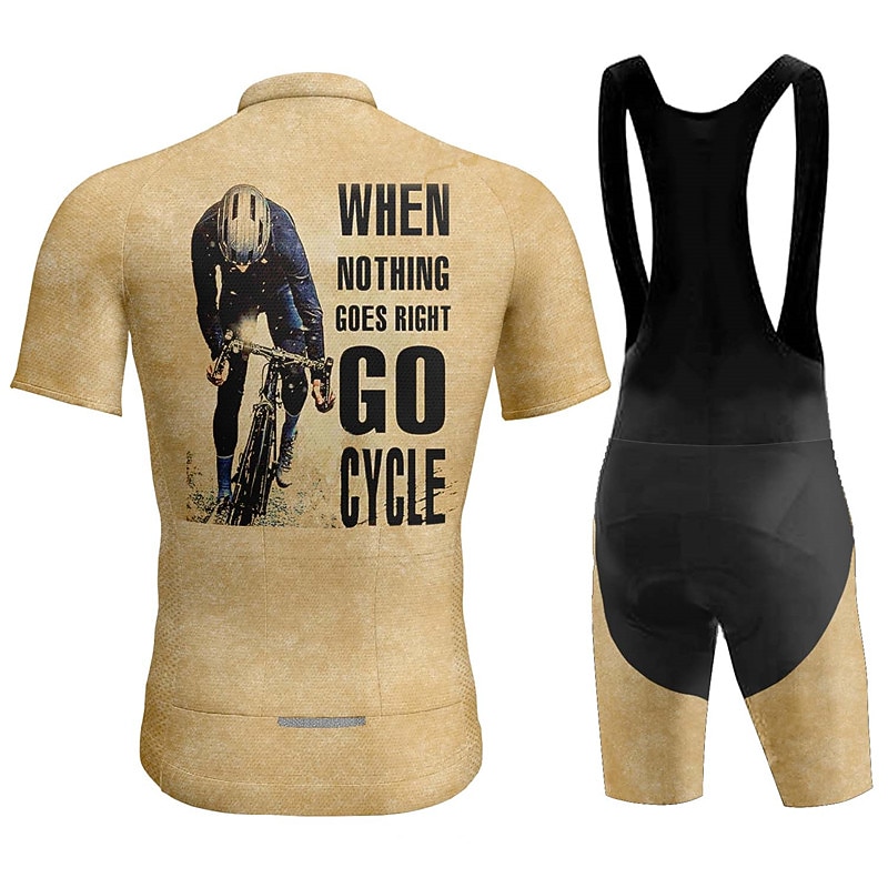 Hombre Maillot de ciclismo con culotte corto con tirantes Manga Corta MTB Bicicleta Montaña Ciclismo Carretera Verano Rojo Azul Marrón Graphic Letra y Número Bicicleta Almohadilla 3D Secado rápido 2026 - $49.99 –P13