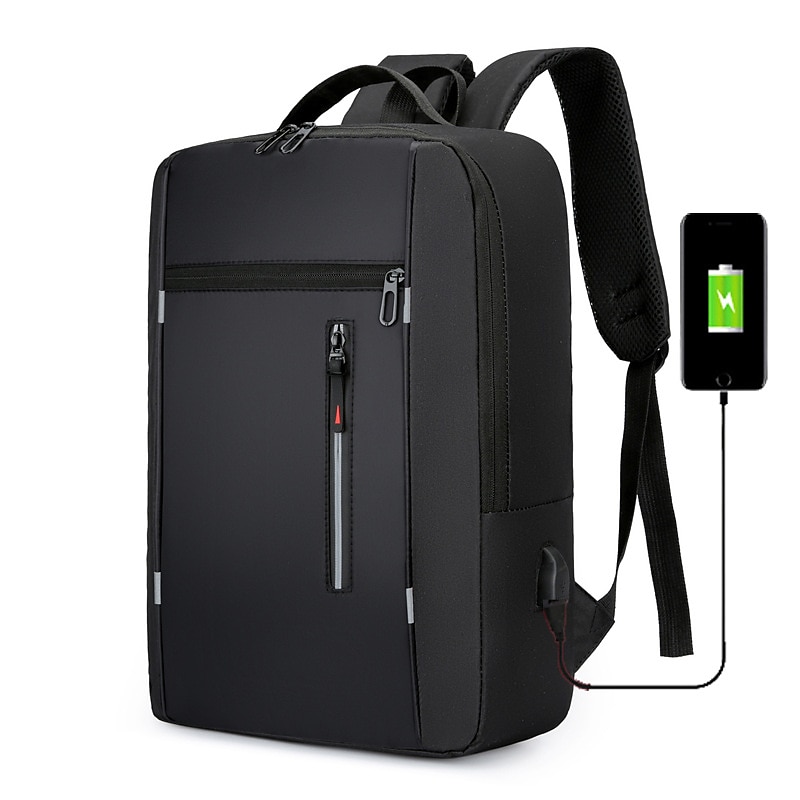 1 mochila para hombre y mujer con puerto de carga USB, bolsa para computadora para viajes de negocios, uso diario, mochila para computadora portátil, mochila multifuncional para estudiantes de gran 2025 - $23.99 -P1