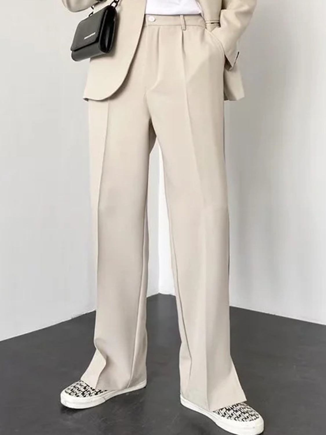 Pánské Oblekové Kalhoty Oblek Kalhoty Kapsy Elastický pas Bez vzoru Pohodlné Prodyšné Venkovní Denní Jdeme ven Módní Na běžné nošení Černá Vodní modrá 2026 - $30.99 –P2