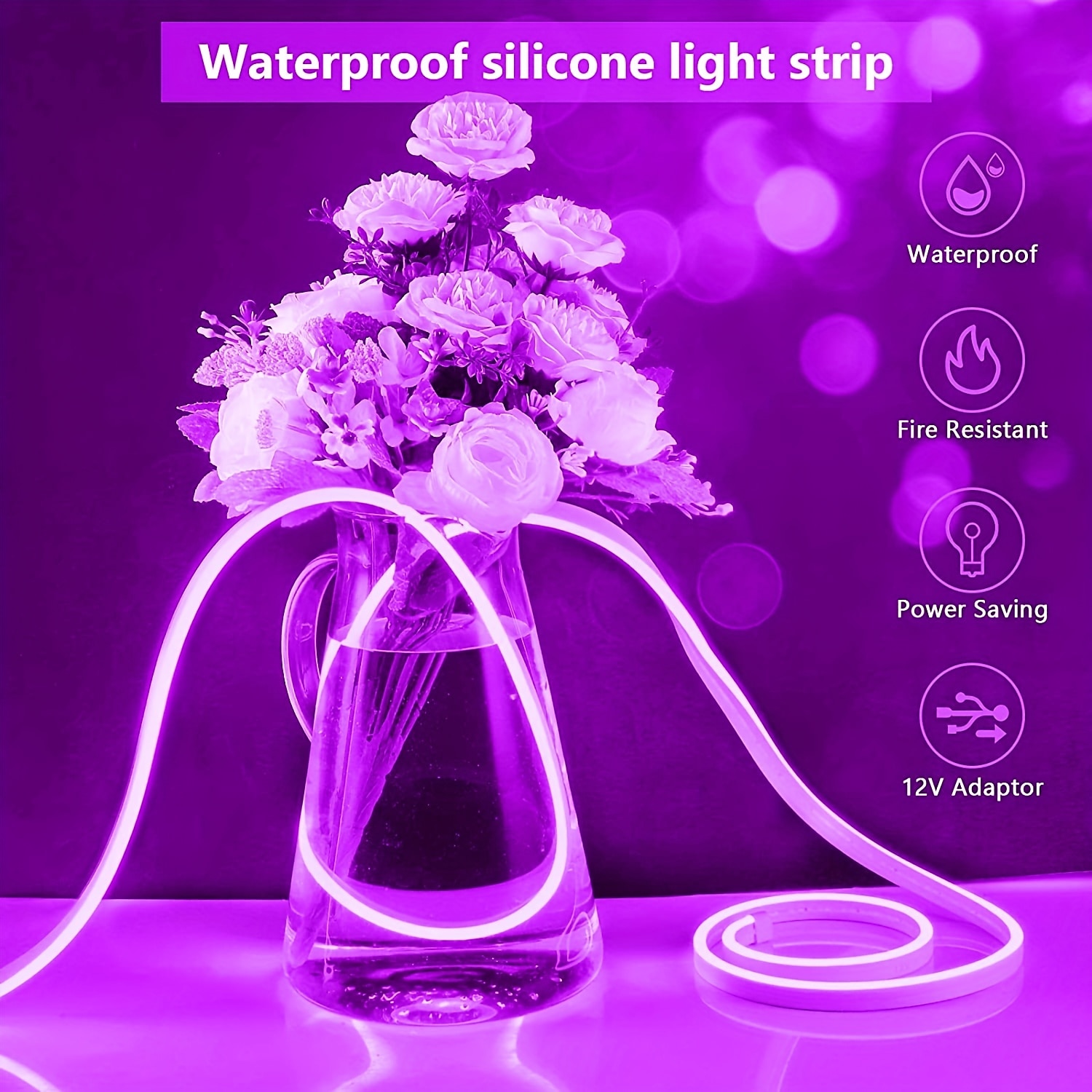 Halloween Christmas Neon Light with Solar LED Light with SMD2835 Remote Control 8-mode Color Changing USB Charging 1000mAh IP67 Waterproof Outdoor Decoration Automatic Timing 2025 - $18.99 –P9
