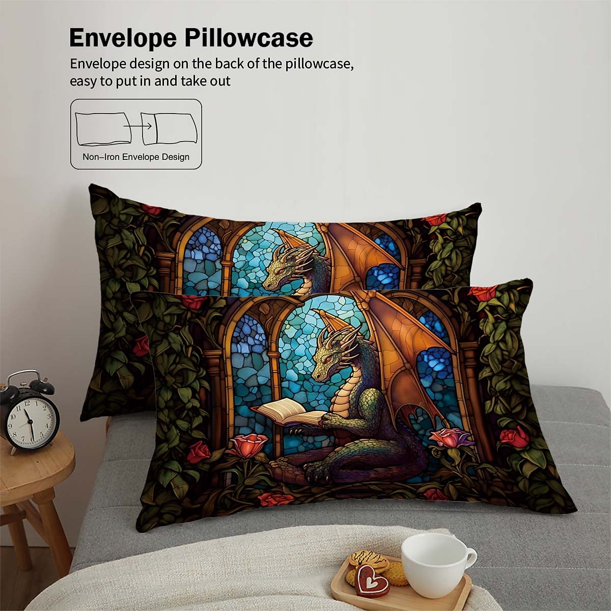 2pcs/3pcs retro retro abstract vuurdraakpatroon bedset dekbedovertrek lichtgewicht en zacht geschikt voor volwassenen en kinderen groot bed klein bedset 2025 - $30.99 –P10