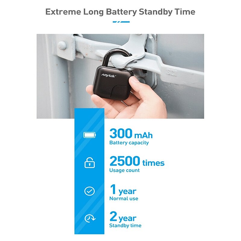 2025年 L3 亜鉛合金 指紋ロック スマートホームセキュリティ システム RFID / 指紋のロック解除 / バッテリ不足通知 ホーム／オフィス その他 （ロック解除モード 指紋)  コレクション – $52.99 –P10