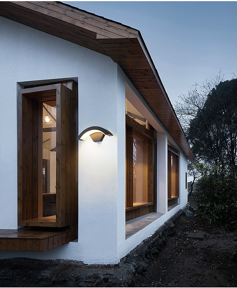 led φωτιστικό τοίχου εσωτερικού/εξωτερικού χώρου rgb φωτιστικό τοίχου 3000k εσωτερικό φωτιστικό τοίχου tuya app alexa control αδιάβροχο ip65 φωτιστικό τοίχου εξωτερικού χώρου 85-265v 2026 - $99.99 –P14