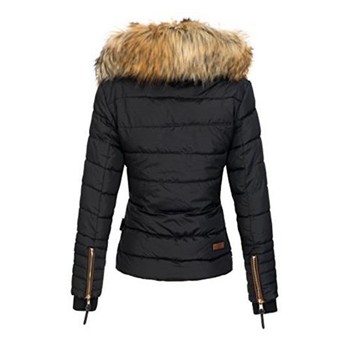 Women's Parka Fleece Puffer Jacket Winter Thicken Coat with Fur Collar Fall Drawstring Warm Heated Jacket with Pockets Long Sleeve Black 2023 - US $62.99 –P3