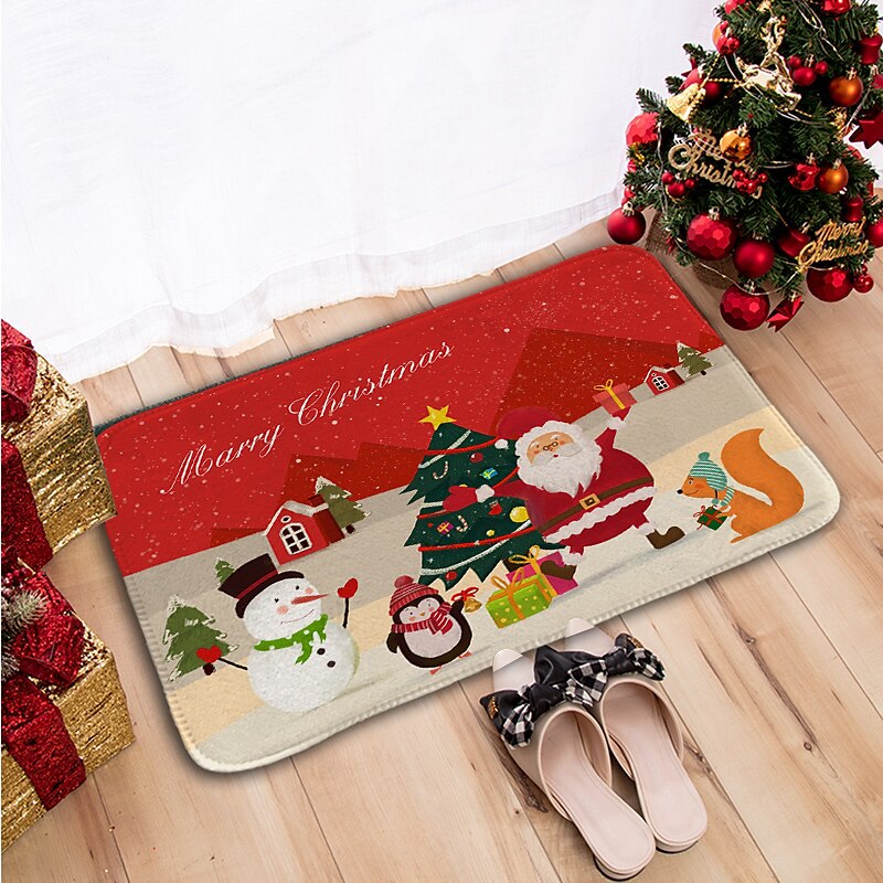 Christmas Bathroom Bath Mats Bath Rugs Sponge Foam for Bathroom,Durable  Soft Flannel Mat Bright 3D Print Rug, Clearance MatS for Forlaundry Room  and Kitchen 2024 - $8.99