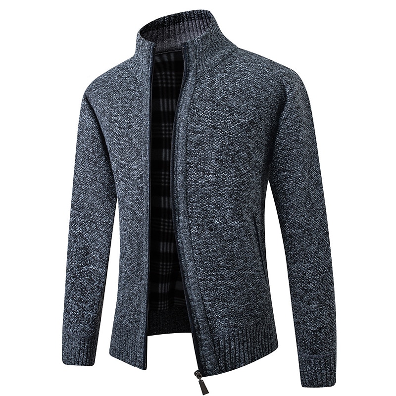 Per uomo Cardigan Maglione Maglione con zip A coste Maglia Standard Tasche Lavorato a maglia Liscio Colletto alla coreana Top caldi Contemporaneo moderno Da tutti i giorni Per uscire Abbigliamento del 2025 a $24.99 –P5