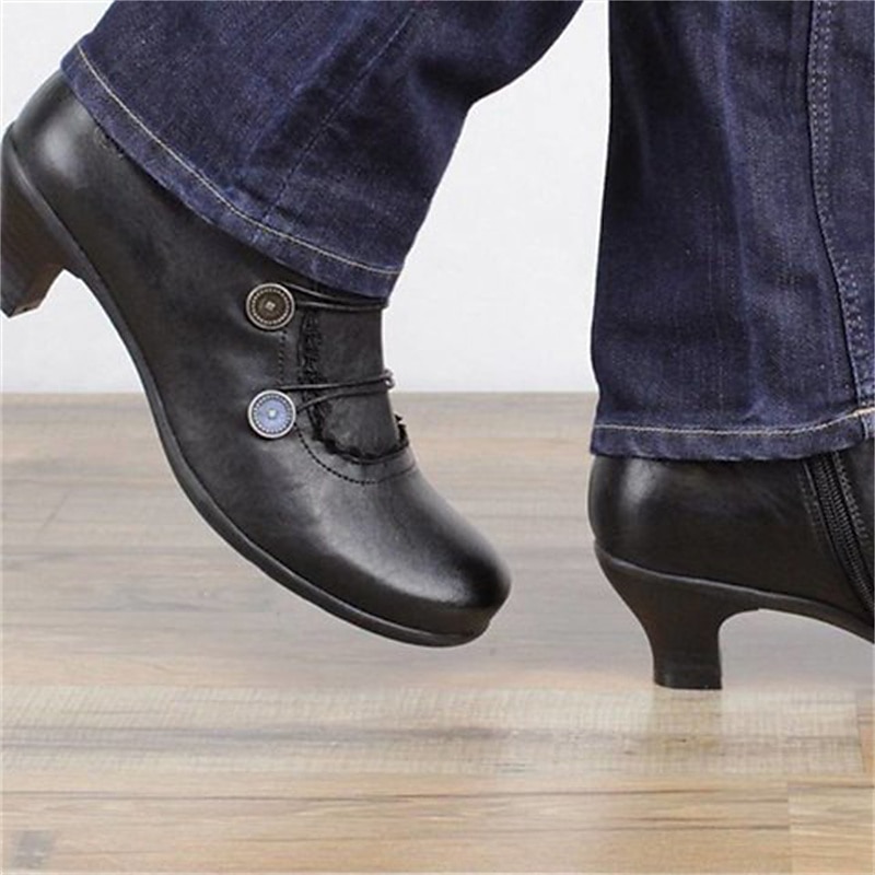 Women's Victorian Black Lace-Trimmed Button Ankle Boots - Perfect for Vintage Themed Events and Casual Elegance 2025 - $42.99 –P5