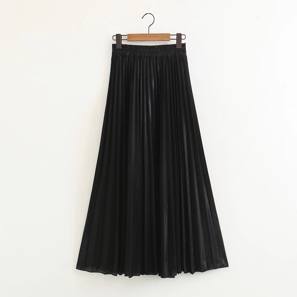Pentru femei Fustă Linie A Leagăn Fusta lunga Elegant Modă Maxi Talie Înaltă Fuste Mată Plisată Stradă Zilnic Argintiu Roșu Vin Negru Auriu Iarnă Amestec Bumbac Catifea 2025 - $31.99 –P5