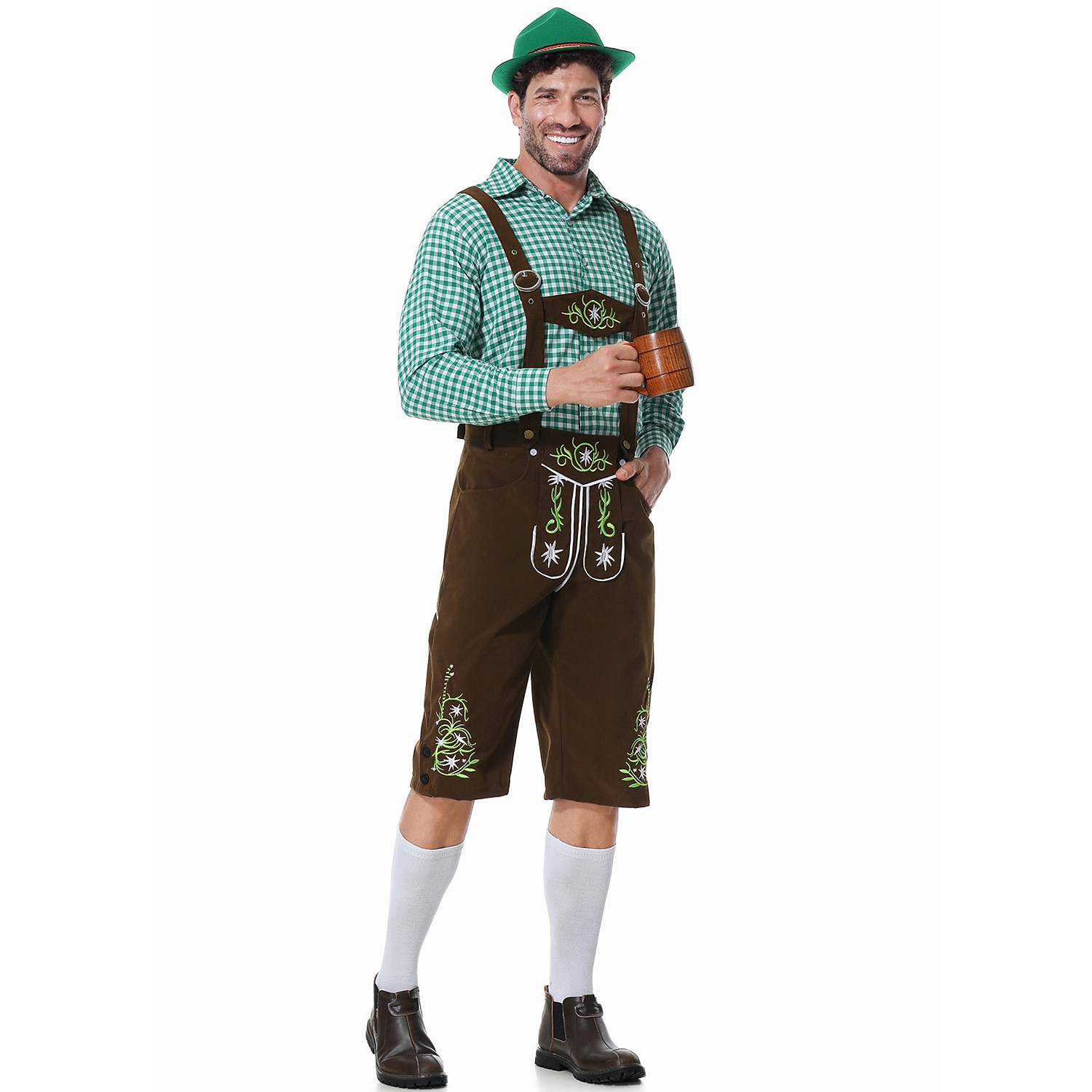 Oktoberfest Lederhosen Shirt Bavarian Bavarian German Wiesn Men's Traditional Style Cloth Blouse Shorts Hat 2026 - $66.99 –P15