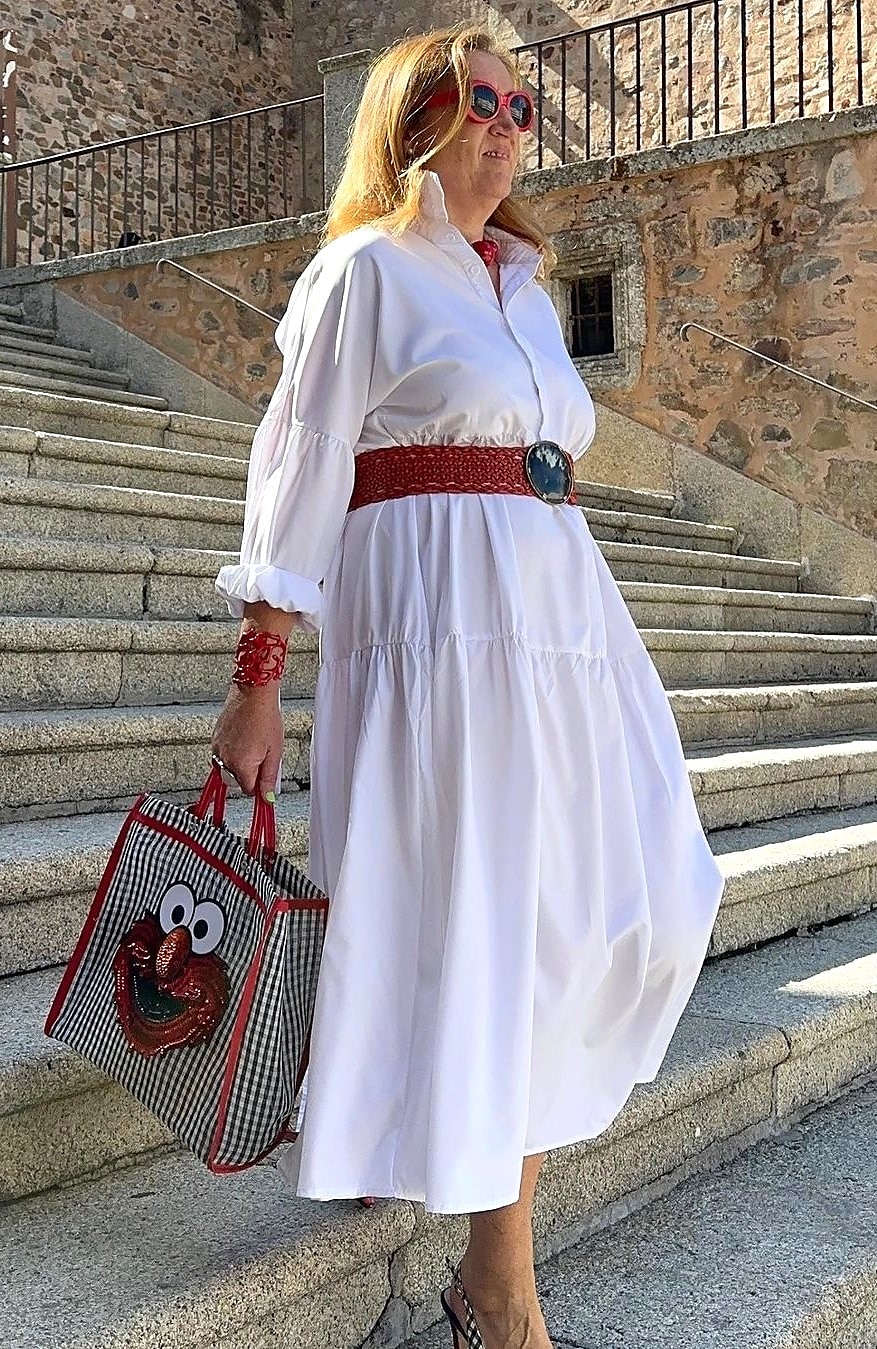 Damskie Biała sukienka Sukienka koszulowa Codzienne sukienki Sukienka maxi Na zewnątrz Codzienny Poliester Moda Codzienny Kołnierzyk koszuli Wiązanie Guzik Długi rękaw Lato Wiosna Regularny Czyste 2025 - $39.99 –P14