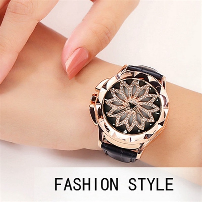 Watch Women Rhinestone Watches Ladies Watch Leather Big Dial Bracelet Women Wrist Watch Crystal Watch Mother's Day Gift Choice 2026 - $13.99 –P4