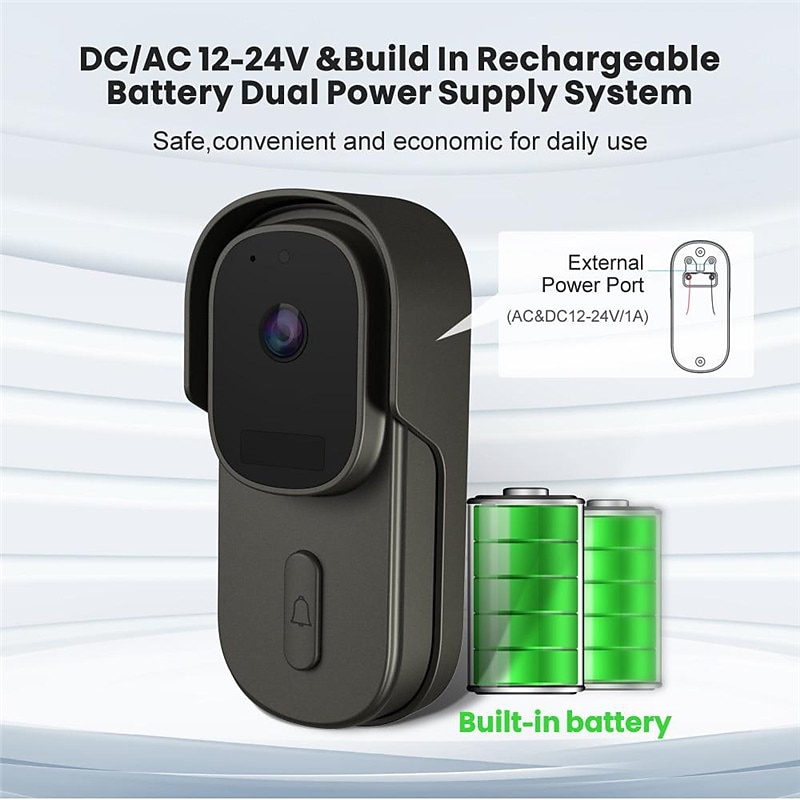 tuya smart home video deurbel 1080p camera buiten draadloze wifi deurbel waterdicht huis beveiliging smart lifefor alexa/google home 2025 - $81.99 –P7