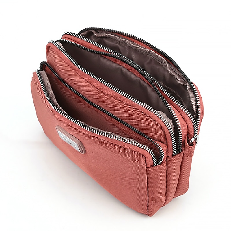 Dam Crossbody-väska Axelväska Hoboväska Nylon Utomhus Dagligen Helgdag Dragkedja Stor kapacitet Vattentät Lättvikt Ensfärgat Ljus och elegant lila Svart Marinblå 2025 - $14.99 –P5