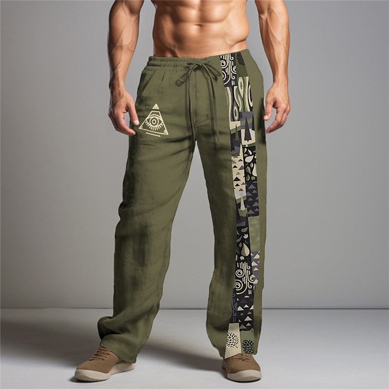 Tribal Vintage Men's 3D Print Pants Trousers Outdoor Street Going