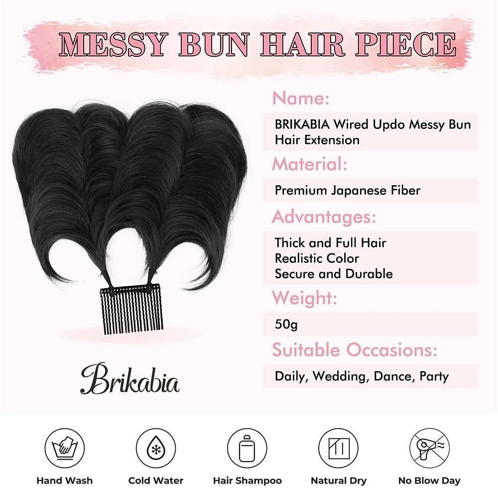 Chignons Knot Clip-in Synthetisch haar Haar stuk Haarextensies Gekruld Feest Alledaagse kleding Feesten & Uitgaan A1 A2 A3 2026 - $16.49 –P13