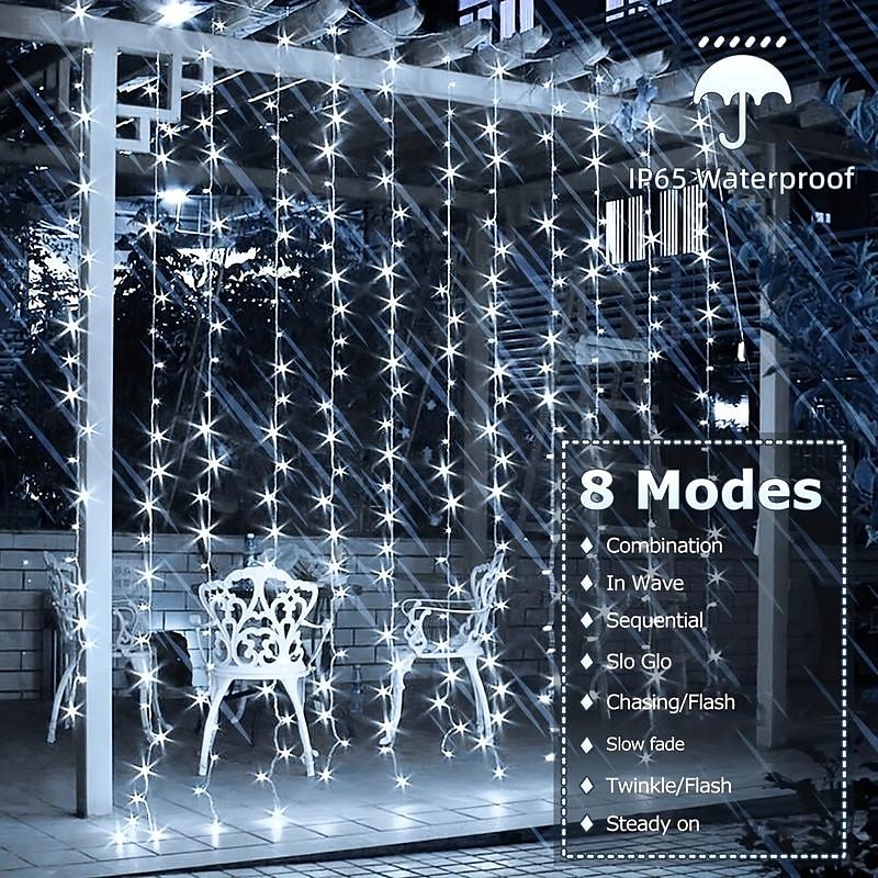 3M Fili luminosi 100/200/300 LED EL Bianco caldo Luce fredda Multicolore Luci per finestre / tende / ghiacciolo Halloween Solare Matrimonio Ad energia solare del 2025 a $23.99 –P6